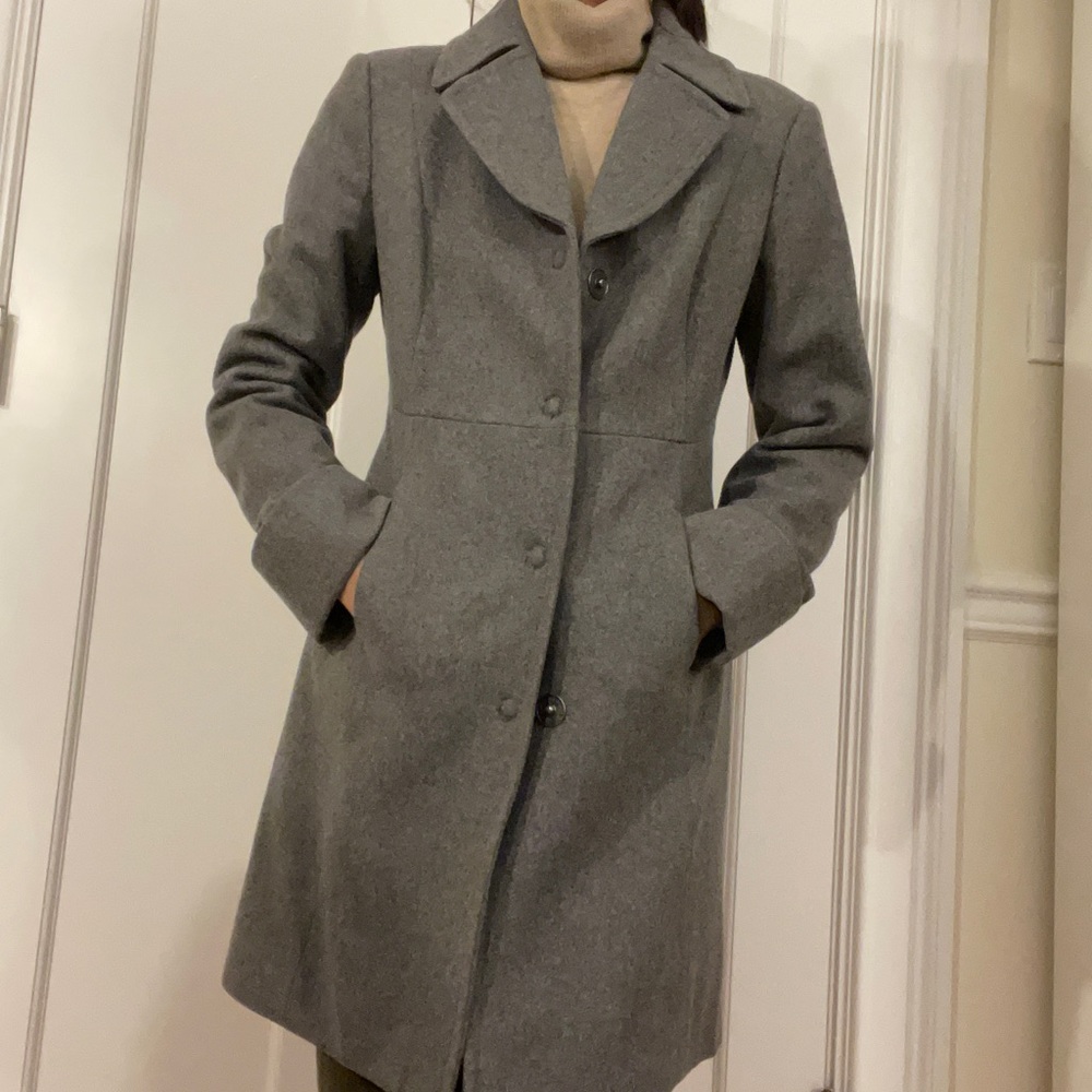 Grey Wool Benetton Coat